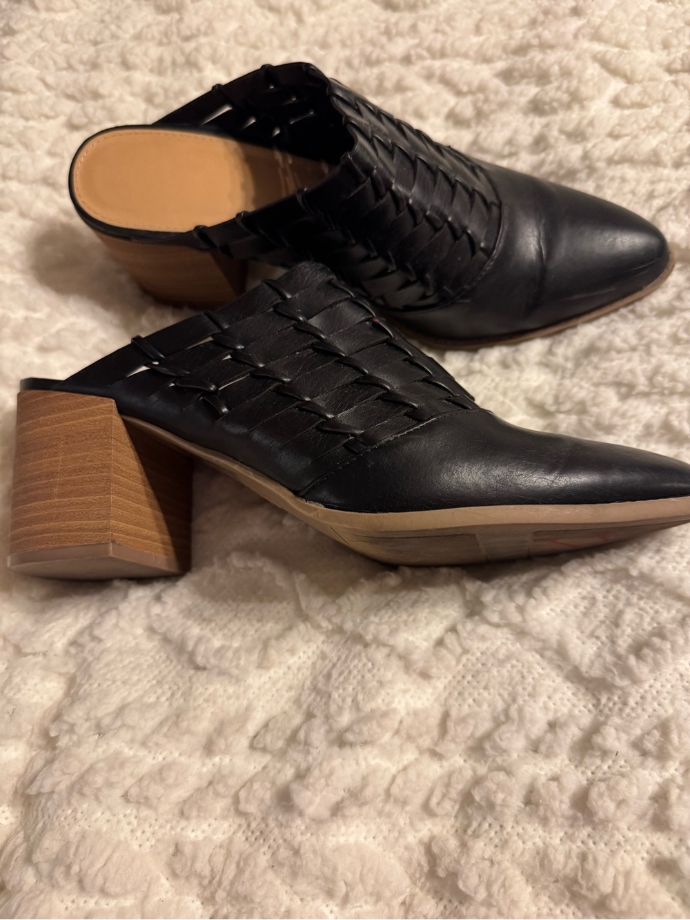 Lc Lauren Conrad  “River birch “black heeled slip on shoes size 10